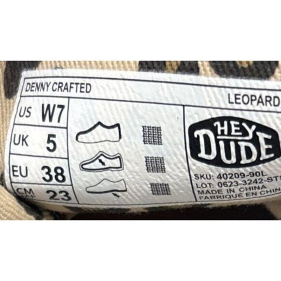 Hey Dude Grey & Leopard Print High Top Slip-On Casual Shoe Women 7 NWT - Picture 6 of 6